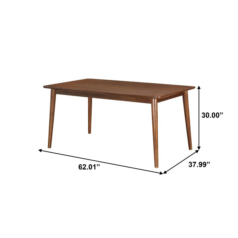 Ds D061002 Draper Mid Century Modern Rectangular Dining Table Dimensions