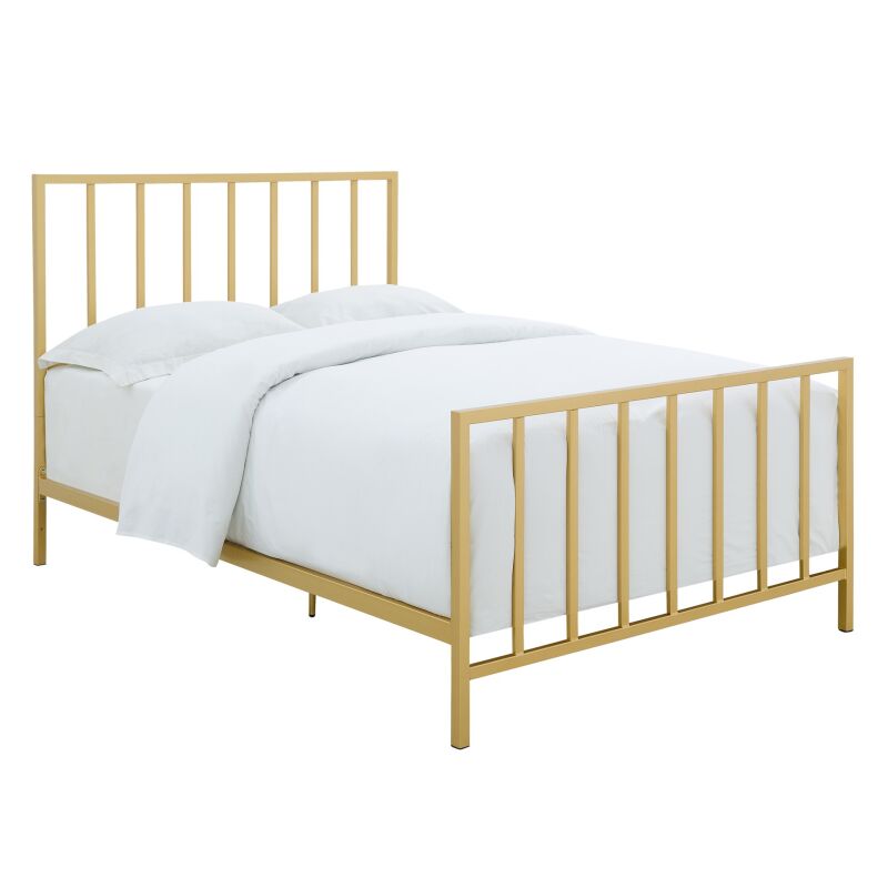 Ds D170 289 M01 Metallic Gold Slat Full Metal Bed S2
