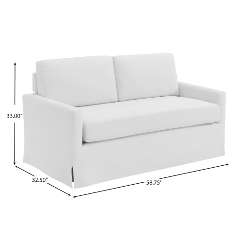 Ds D272 701 1 Modern Slipcover Style Sofa In Storm Gray Dimensions