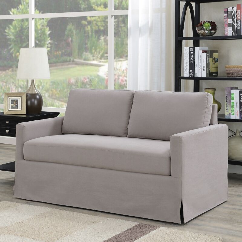DS-D272-701-1 Modern Slipcover Style Sofa in Storm Gray