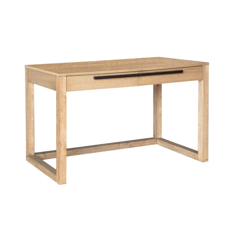 DS-D568-800 Modern Blonde Oak Writing Desk with Two Drawers