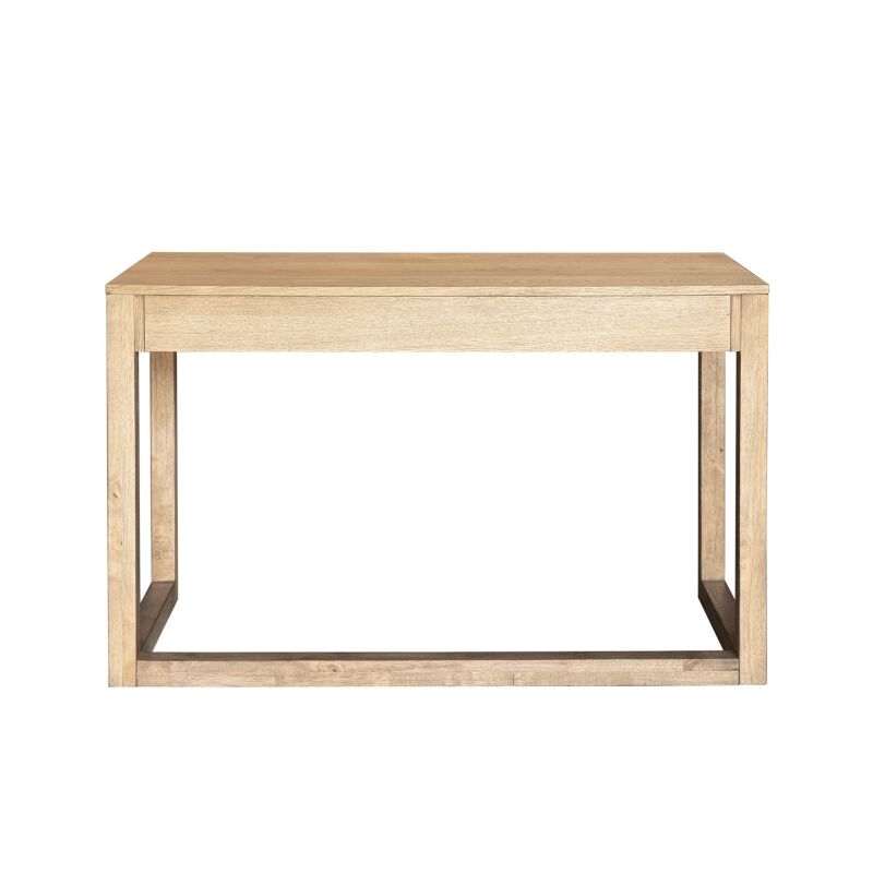 Ds D568 800 Modern Blonde Oak Writing Desk With Two Drawers S5