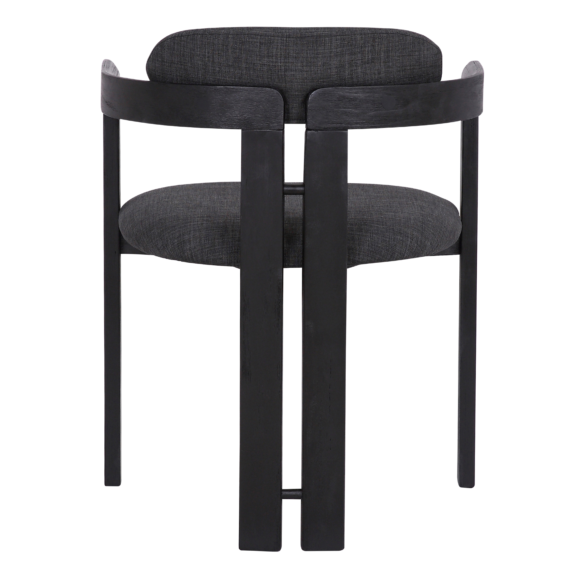 Jazmin Contemporary Dining Chair in Black Brushed Wood Finish and ...