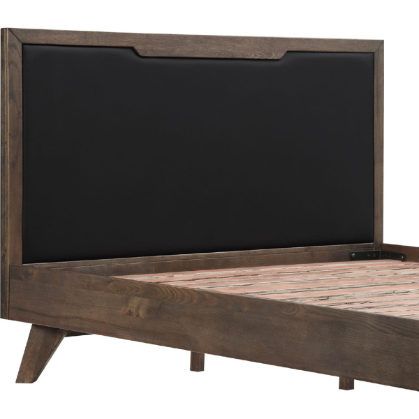 Armen Living Lcahbddgkg Astoria King Platform Bed Frame In Oak With Black Faux Leather 04