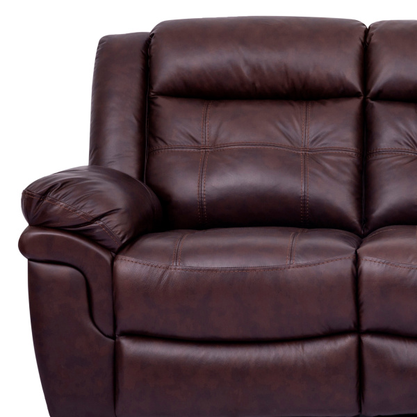 Lcmc3br Marcel Manual Reclining Sofa In Dark Brown Leather 2