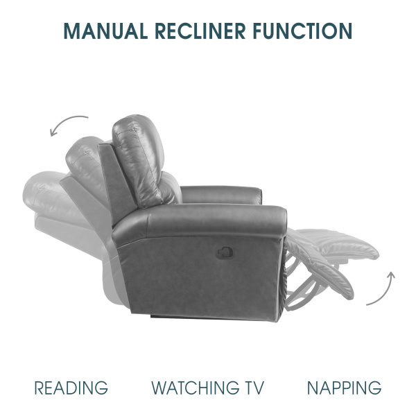 Lcmc3br Marcel Manual Reclining Sofa In Dark Brown Leather 6