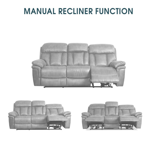 Lcmc3br Marcel Manual Reclining Sofa In Dark Brown Leather 7