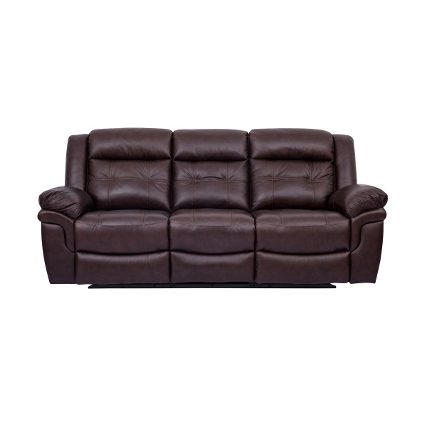 LCMC3BR Marcel Manual Reclining Sofa in Dark Brown Leather