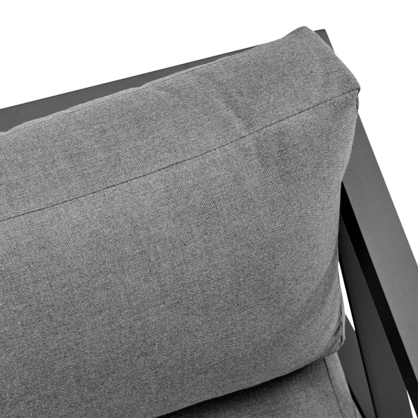 Setodsodkgr Sonoma Outdoor 4 Piece Set In Dark Grey Finish And Dark Grey Cushions 10