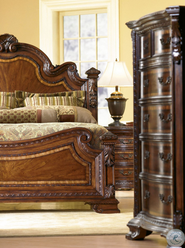 143157 2606 Art Furniture Old World California King Estate Bed 01
