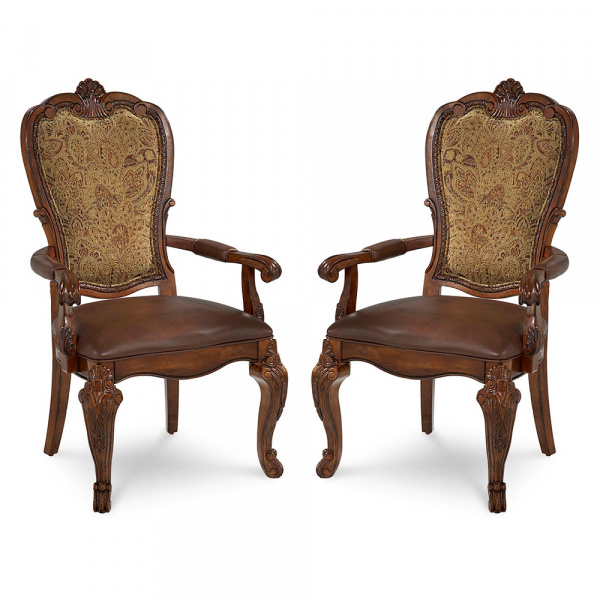 ART Furniture Old World Upholstered Back Arm Chair (Set of 2)