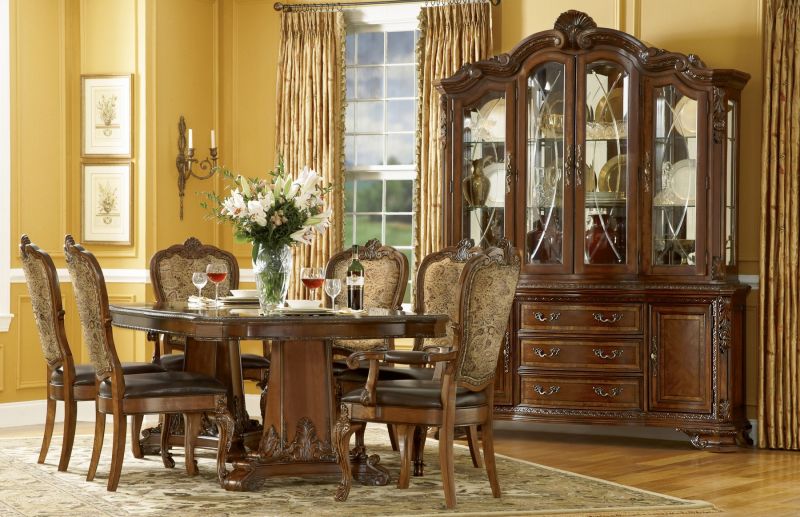 143221 2606 Art Furniture Old World Double Pedestal Dining Table 4