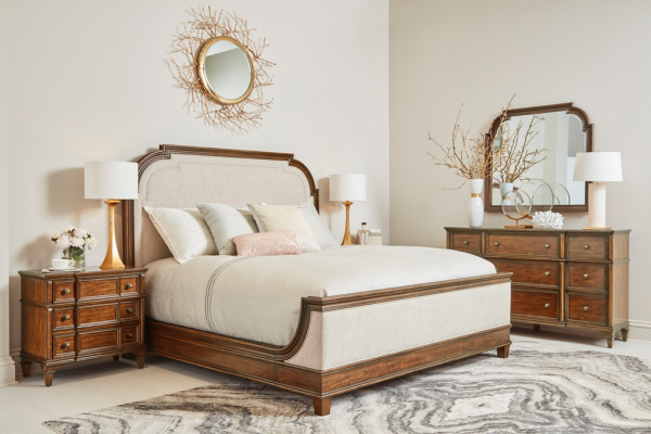294146 1406 Art Furniture Newel King Upholstered Bed 01