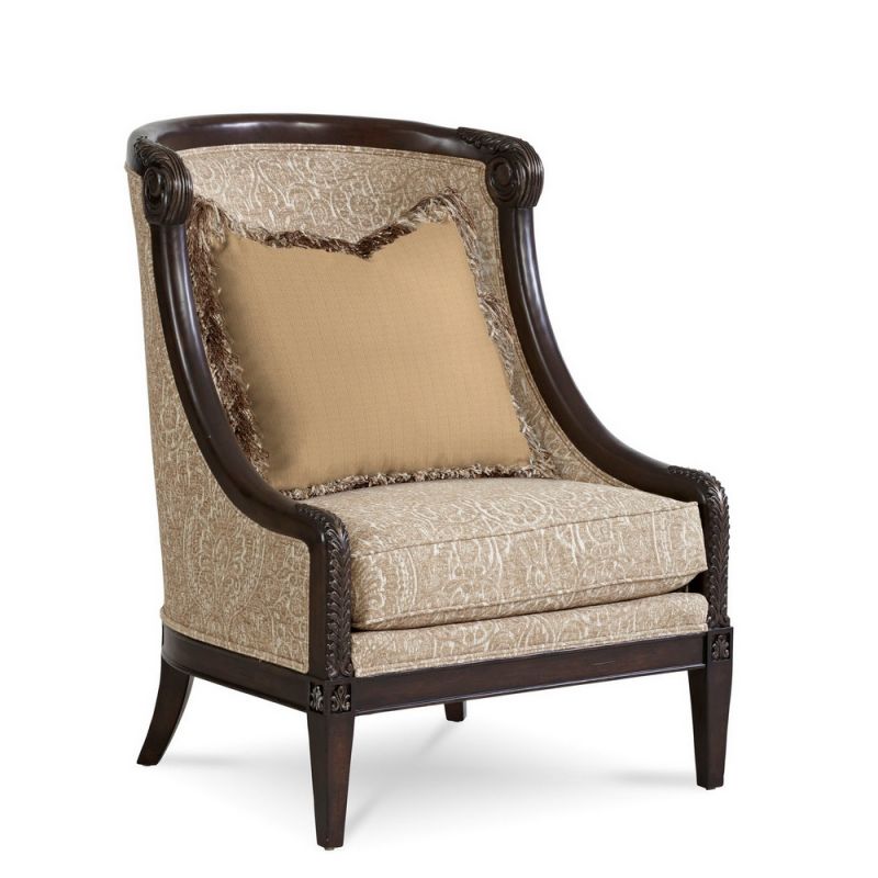 509534-5527AB ART Furniture Giovanna Azure Carved Wood Accent Chair