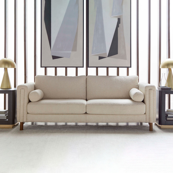 539501-5003AA Bobby Berk Larsen Upholstered Sofa in Ivory Boucle by ART Furniture