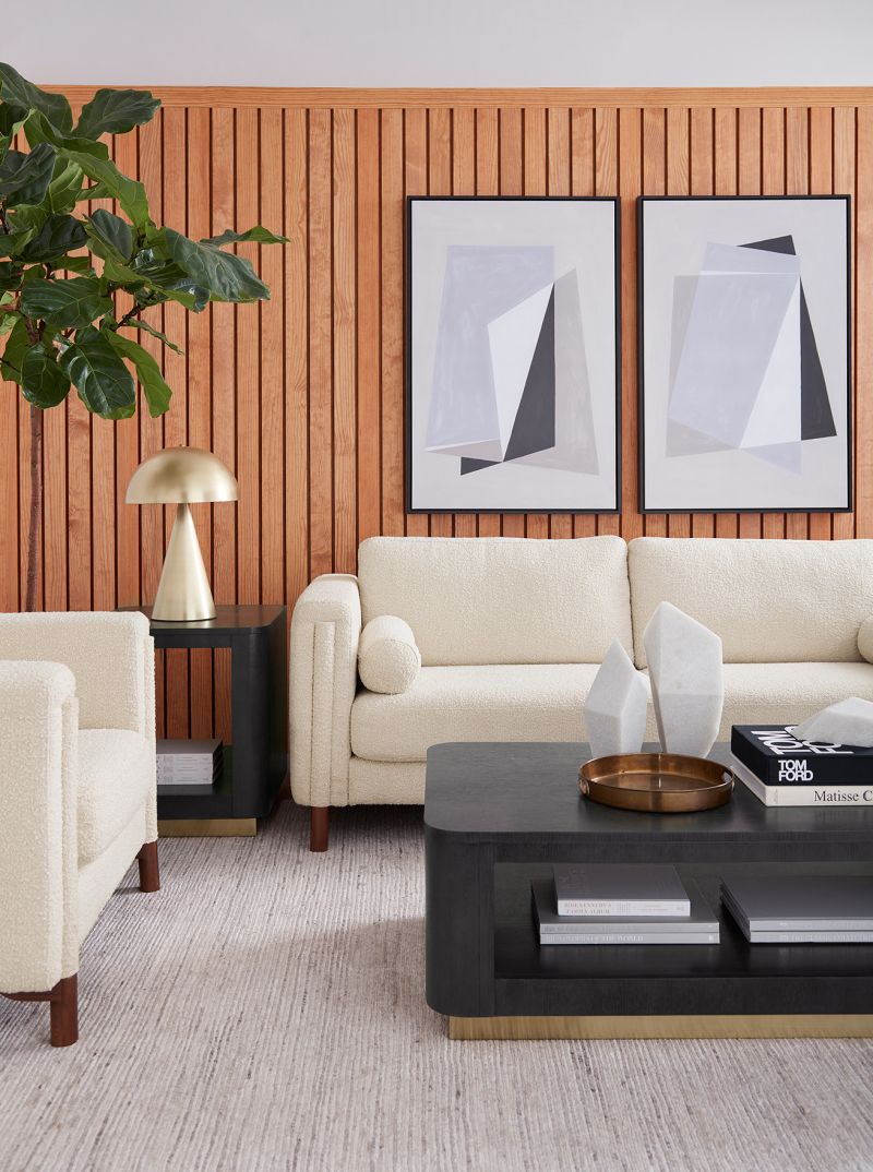 539501 5003aa Bobby Berk Larsen Upholstered Sofa In Ivory Boucle By Art Furniture 2