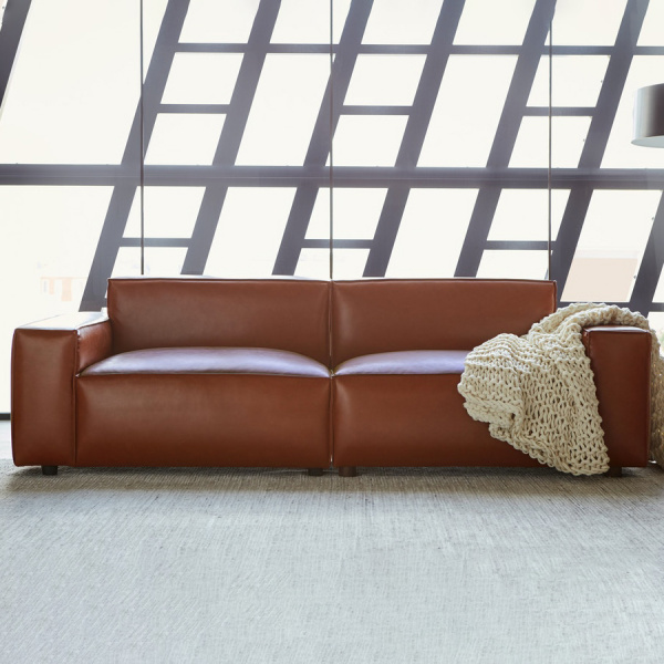 539549-5103S2 Bobby Berk Olafur Upholstered 2-piece Modular Loveseat in Caramel by ART Furniture