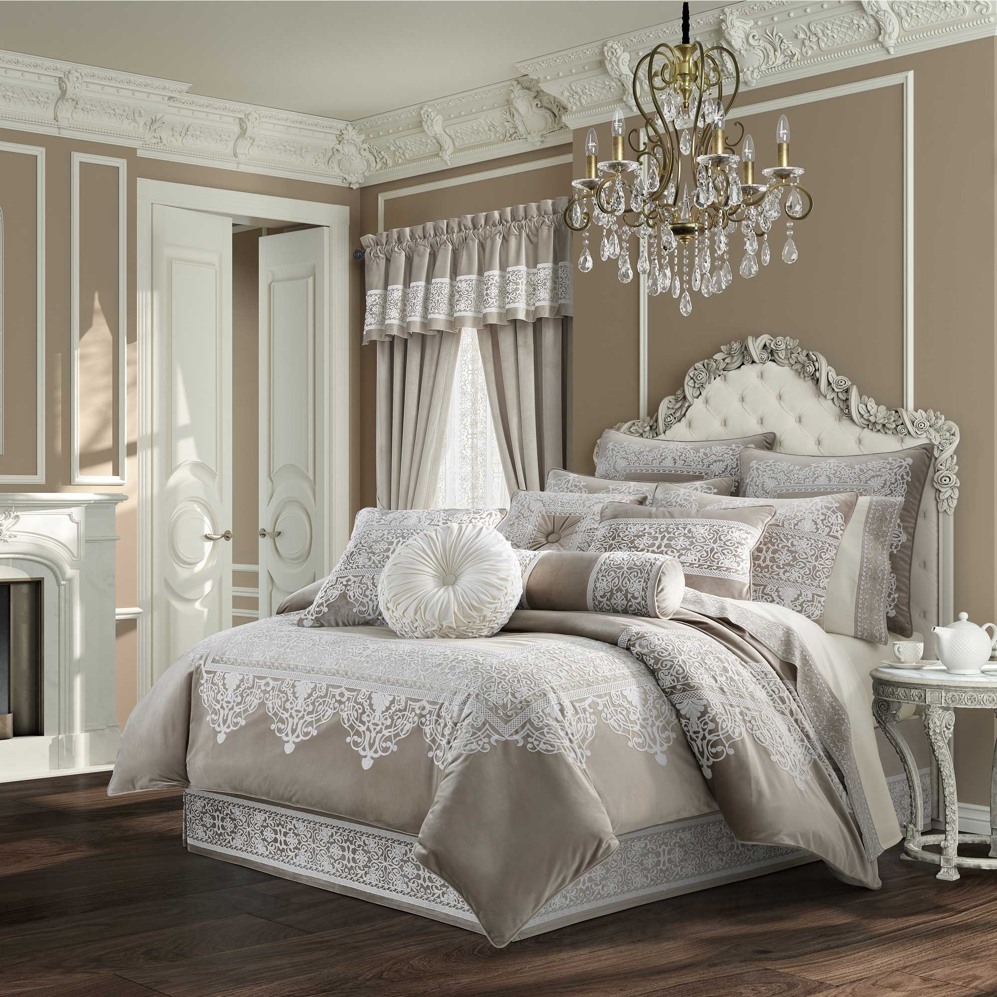 Lanco Home Percias 4-Piece Comforter Bedding Set Cal King Queen 