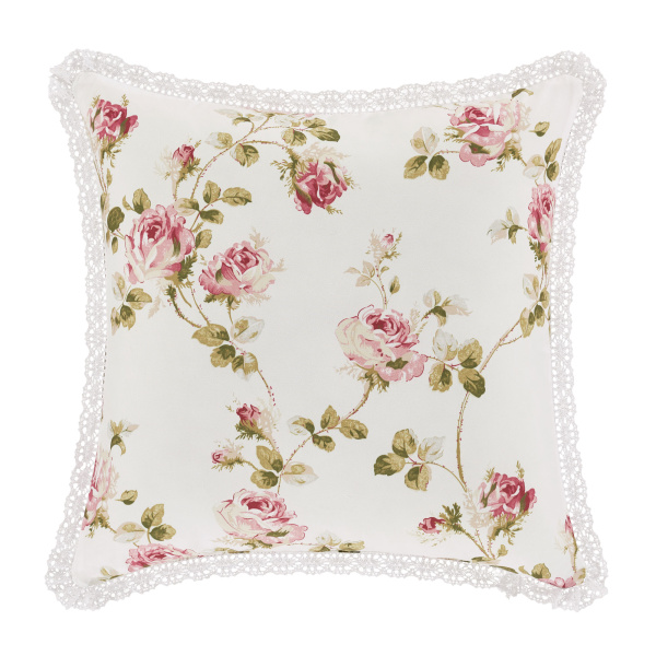 Rosemary Rose 16" Square Decorative Throw Pillow