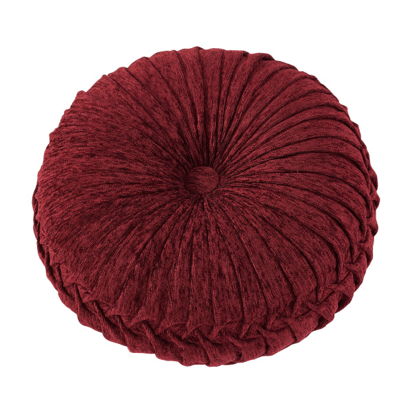Taormina Red Tufted Round Decorative Throw Pillow