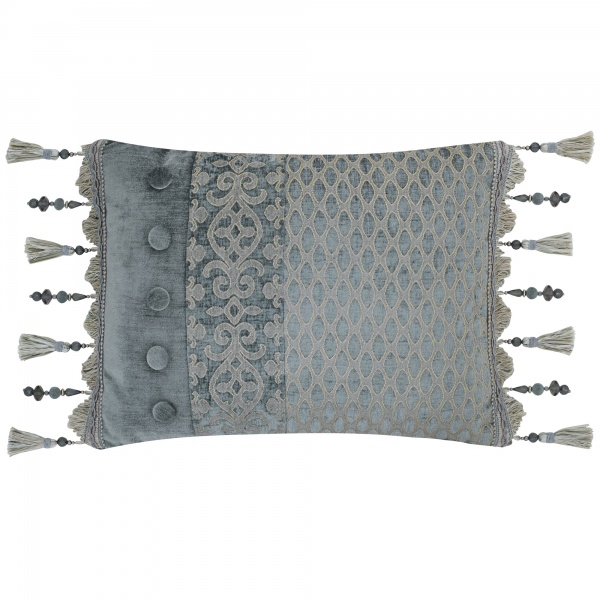 Sicily Teal Boudoir Decorative Pillow