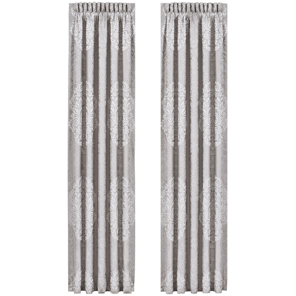La Scala 84 Panel Pair in Silver | 100% Polyester by J.Queen New York