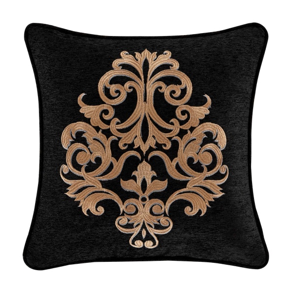 Lauretta 18" Square Embellished Decorative Throw Pillow