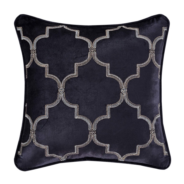 Middlebury 18" Square Embellished Decorative Throw Pillow