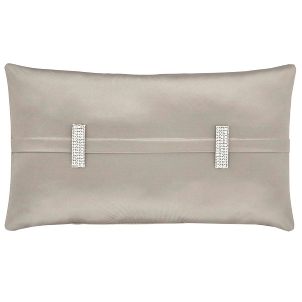 Satinique Silver Boudoir Decorative Pillow