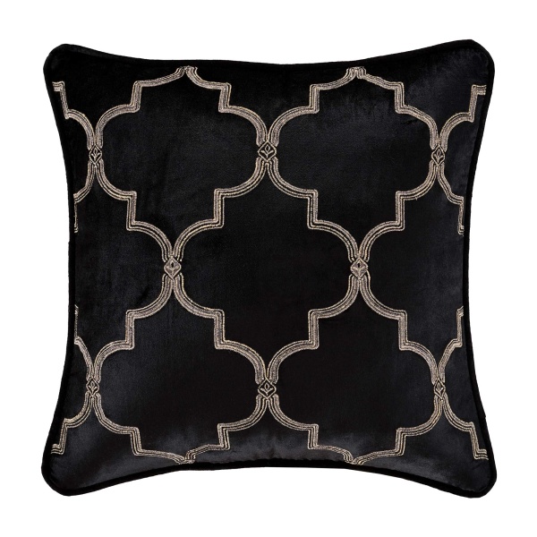Windham 18" Square Embellished Decorative Throw Pillow
