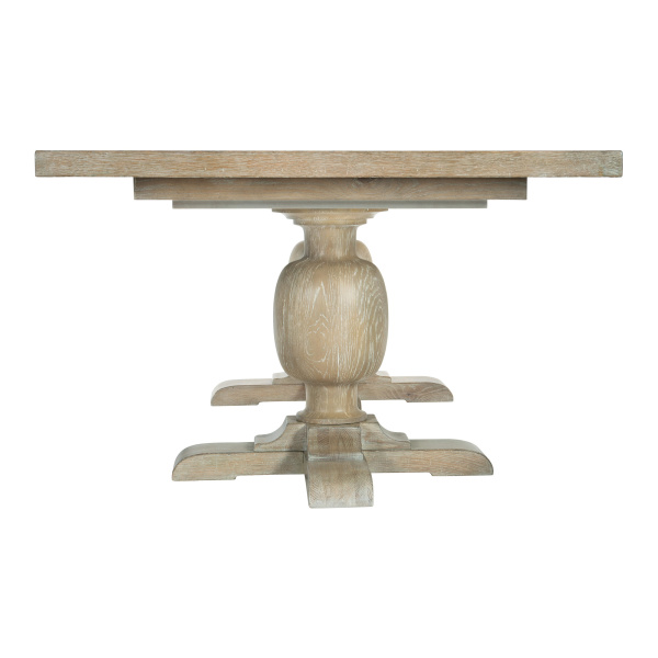 K1275 Bernhardt Rustic Patina Pedestal Dining Table In Sand Finish 007