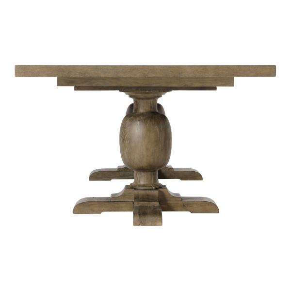 K1276 Bernhardt Rustic Patina Pedestal Dining Table In Peppercorn Finish 006