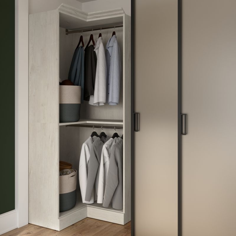 36W Closet Storage Cabinet in White by Bestar
