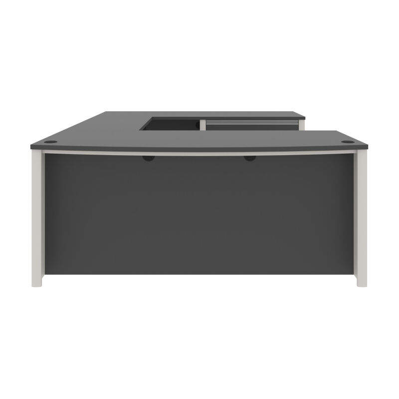 93865 59 Bestar Connexion 72w U Shaped Executive Desk With Lateral File Cabinet In Slate Sandstone 4