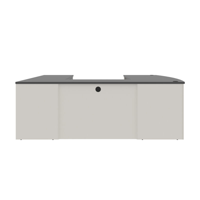 93865 59 Bestar Connexion 72w U Shaped Executive Desk With Lateral File Cabinet In Slate Sandstone 5