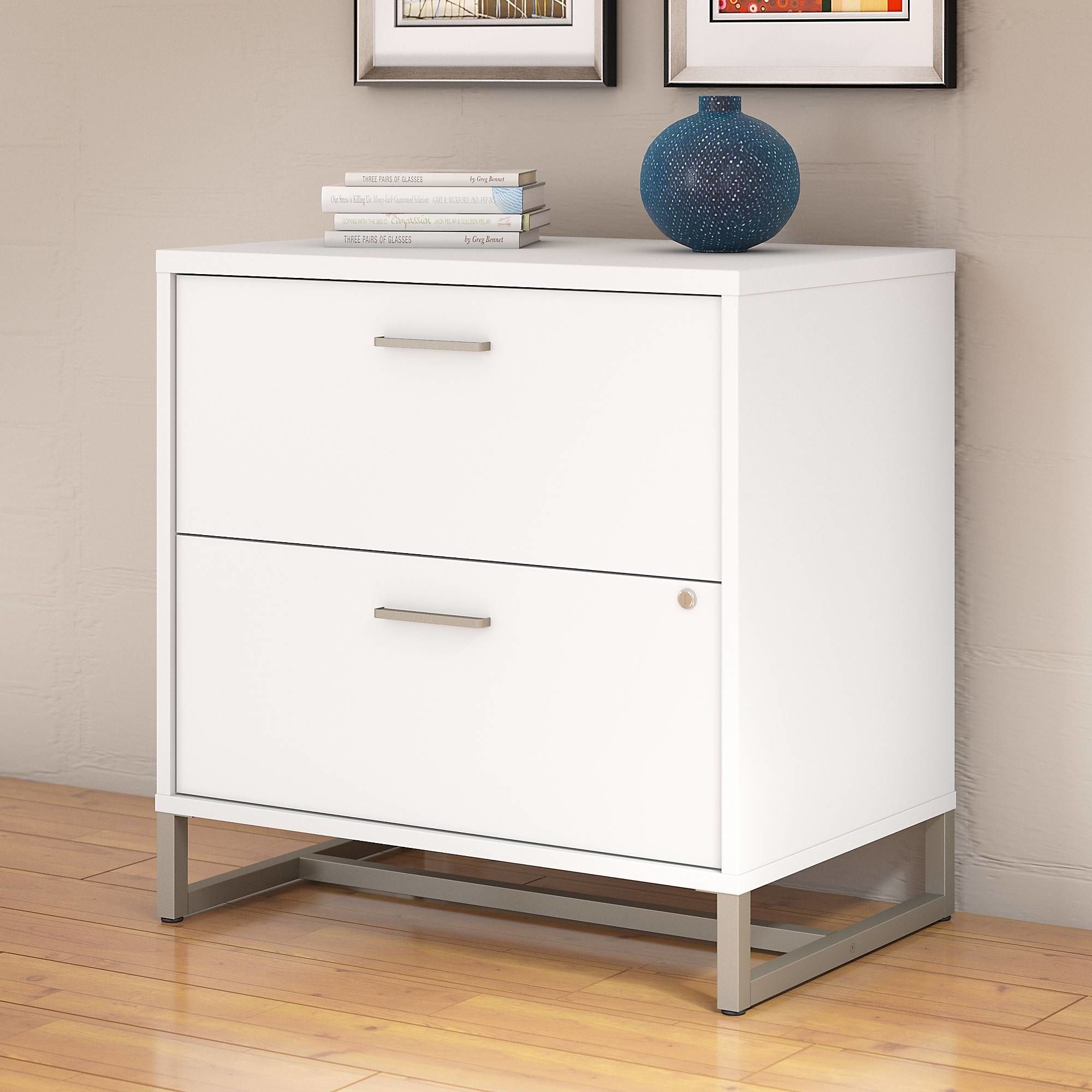 2 Drawer Lateral File in White Assembled