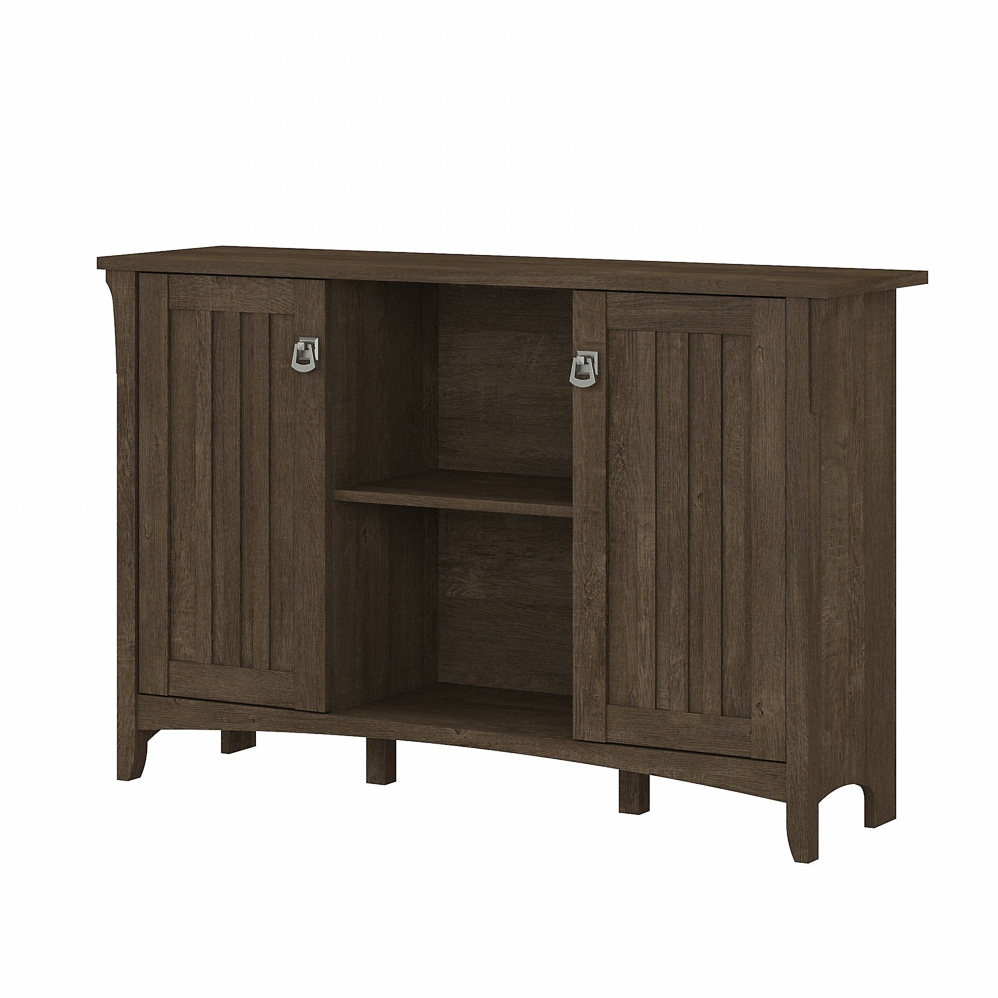 Furniture Salinas Accent Storage Cabinet with Doors in Ash Brown by Bush
