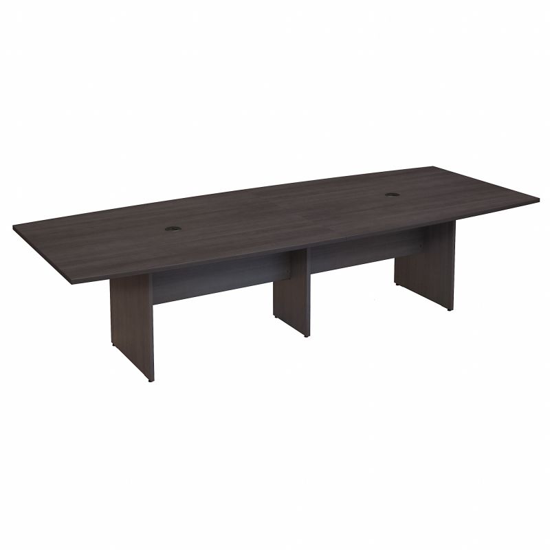 99TB12048SGK 120W x 48D Boat Top Conference Table w Wood Base