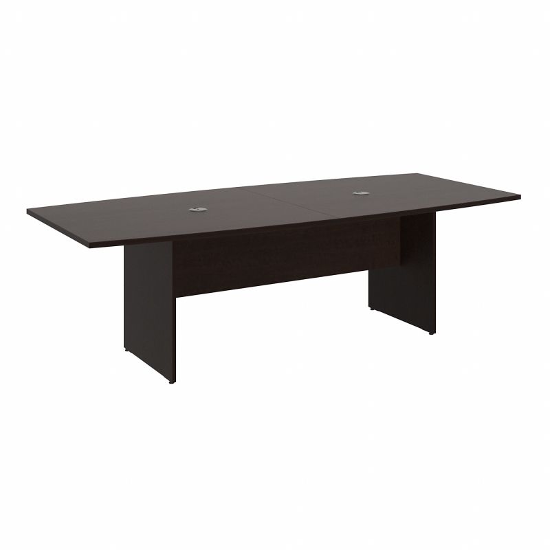 99TB9642MRK 96W x 42D Boat Top Conference Table w Wood Base