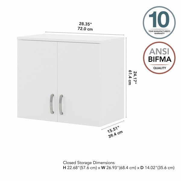 Bush Cls428wh Z 28w Wall Cabinet 6