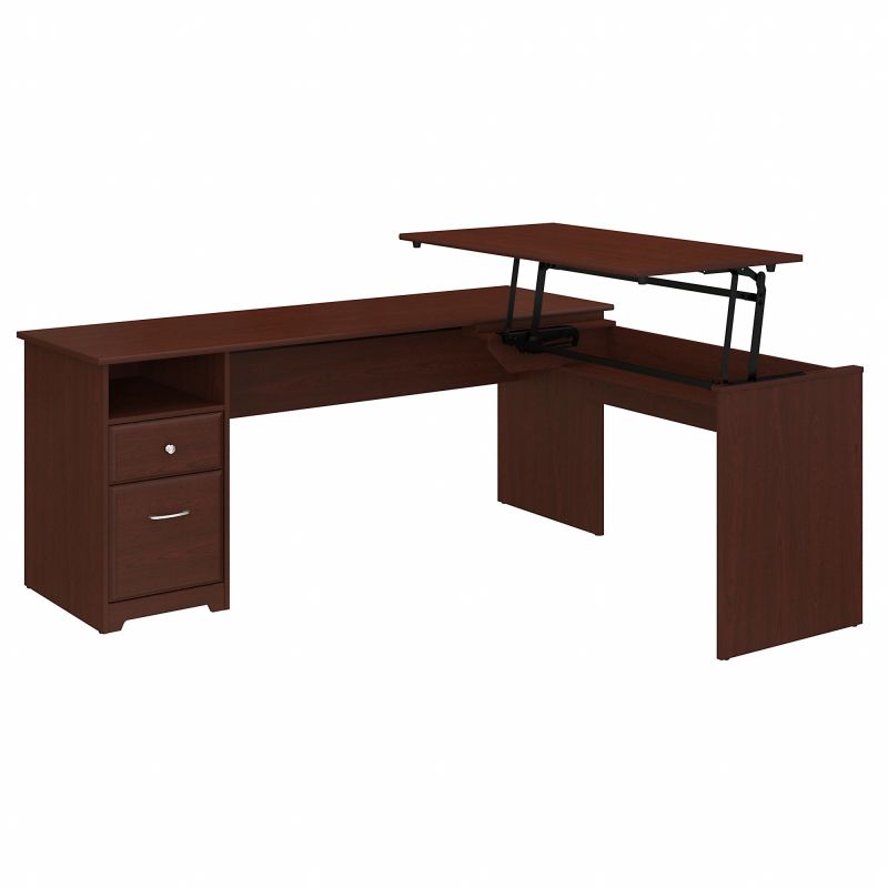 CAB050HVC 72W Single Pedestal Desk with Sit to Stand Return