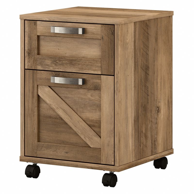 CGF116RCP-03 Cottage Grove 2 Drawer Mobile File Cabinet in Reclaimed Pine