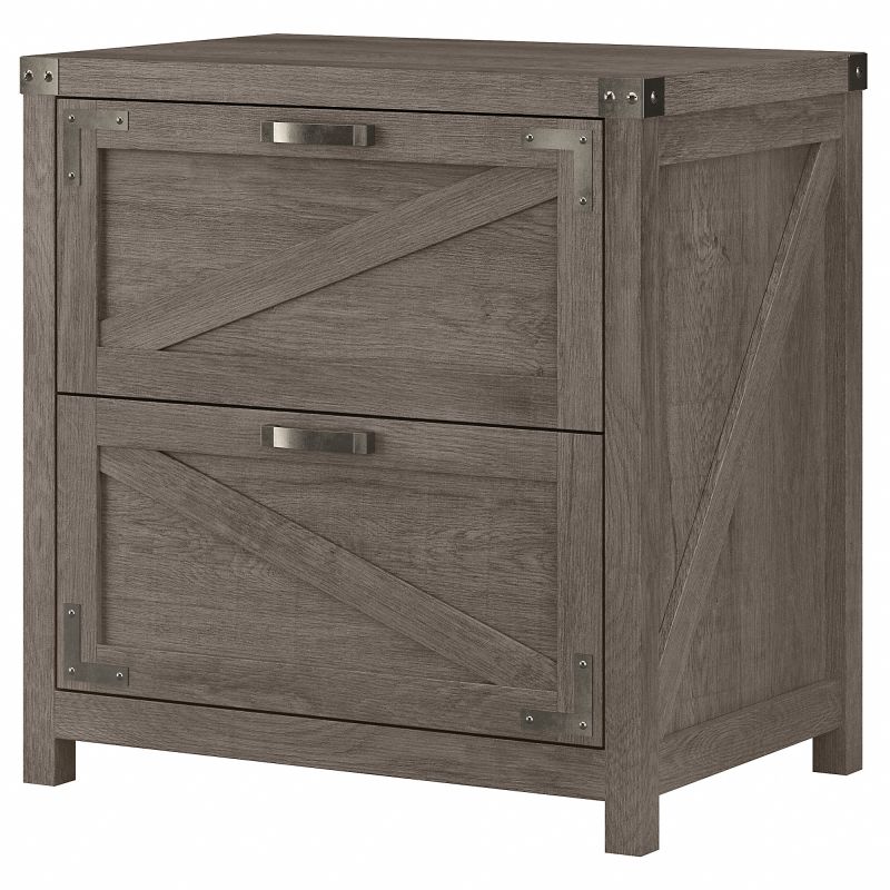 CGF129RTG-03 Cottage Grove 2 Drawer Lateral File Cabinet in Restored Gray
