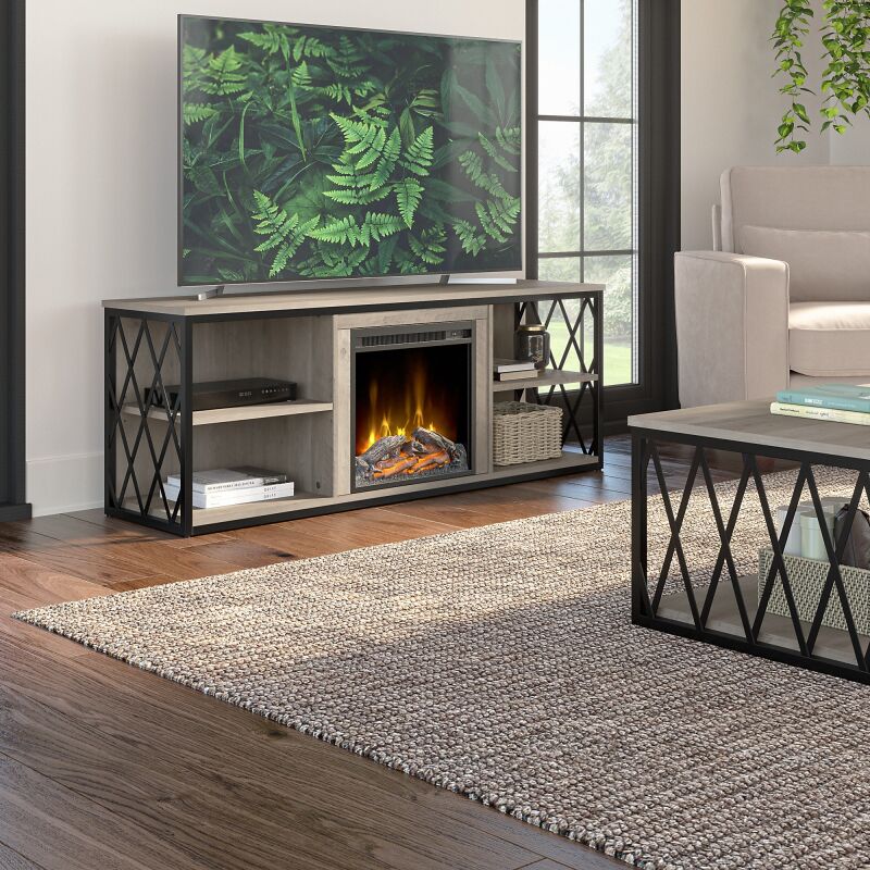 CPK007DG 60W TV Stand with Electric Fireplace Insert