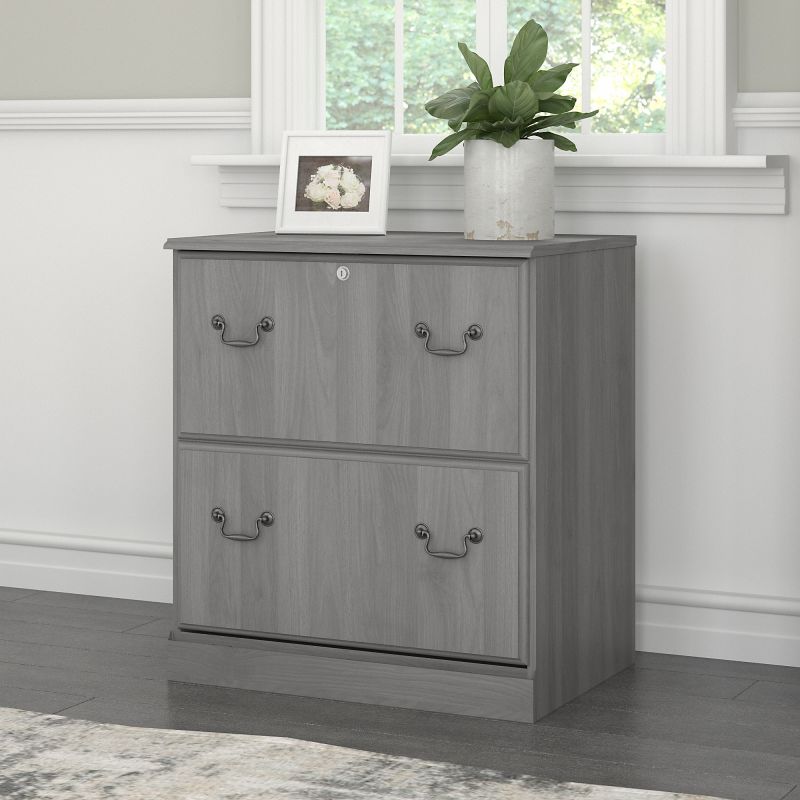 EX45854-03 Bush Furniture Saratoga 2 Drawer Lateral File Cabinet in Modern Gray
