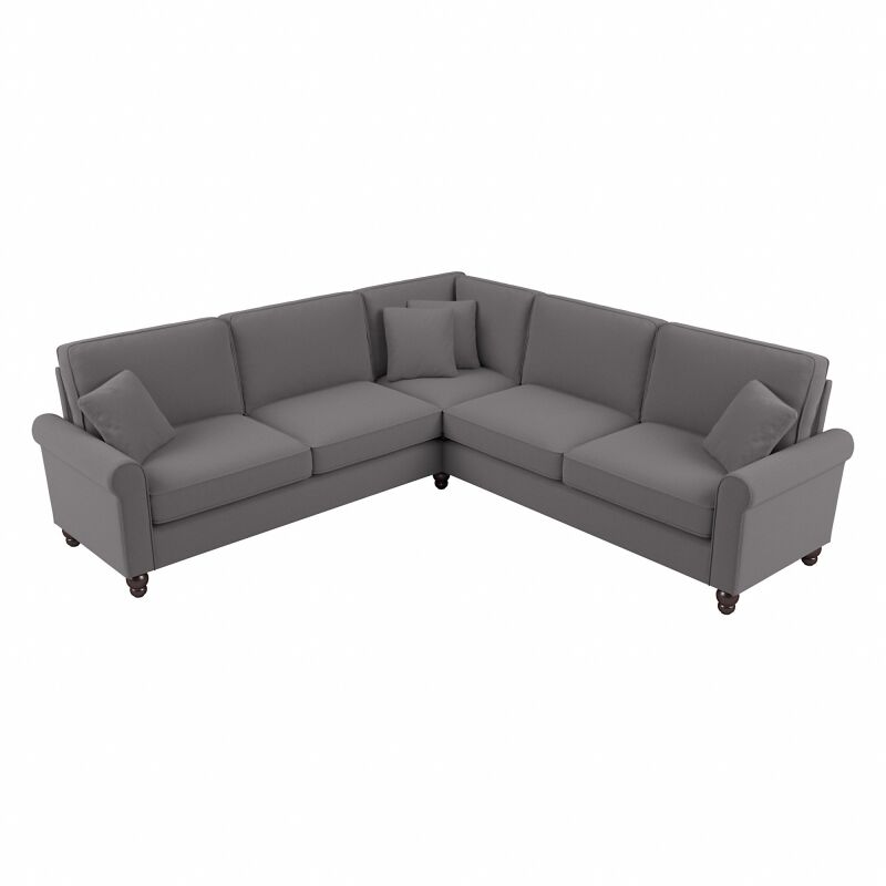 HDY98BFGH-03K Bush Furniture Hudson 99W L Shaped Sectional Couch in French Gray Herringbone