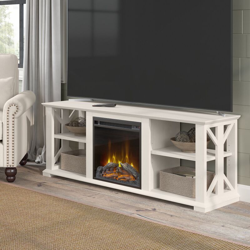 HOT003LW 60W TV Stand with Electric Fireplace Insert