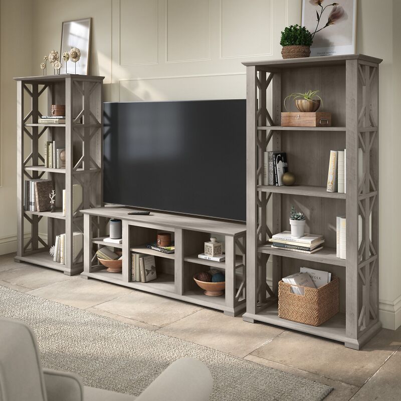 HOT012DG 60W TV Stand w Bookcases