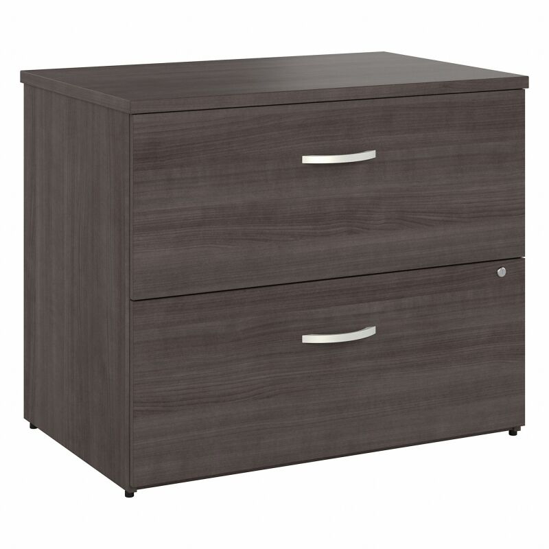 36W 2 Drawer Lateral File - Assembled Storm Gray