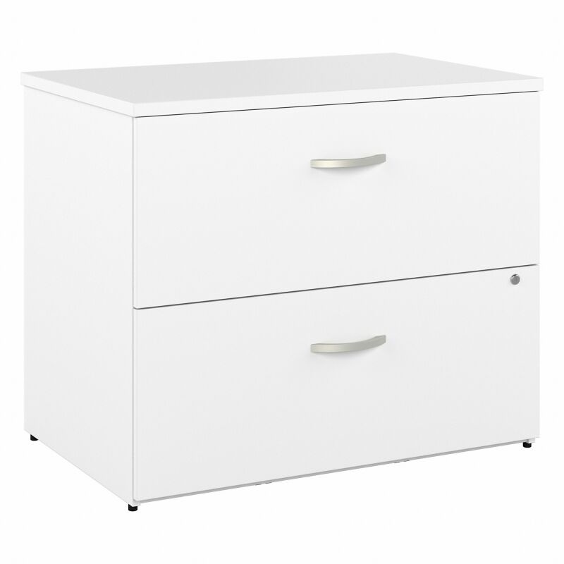 36W 2 Drawer Lateral File - Assembled White